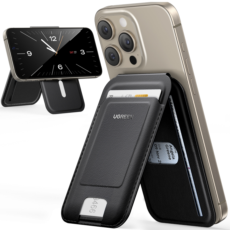 UGreen Magnetic Wallet MagSafe with Stand - Black