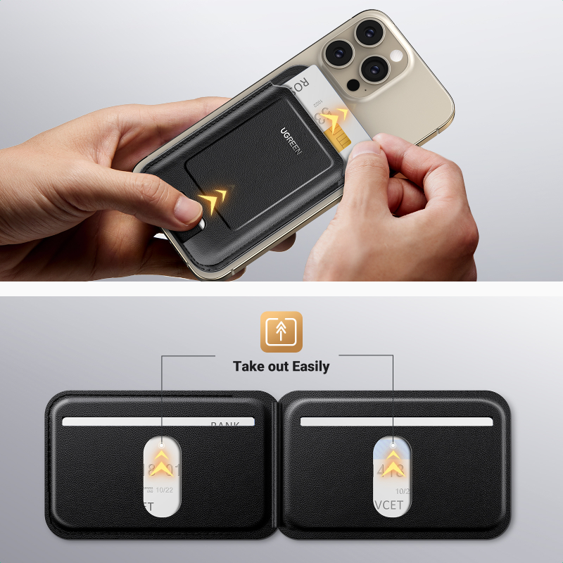 UGreen Magnetic Wallet MagSafe with Stand - Black