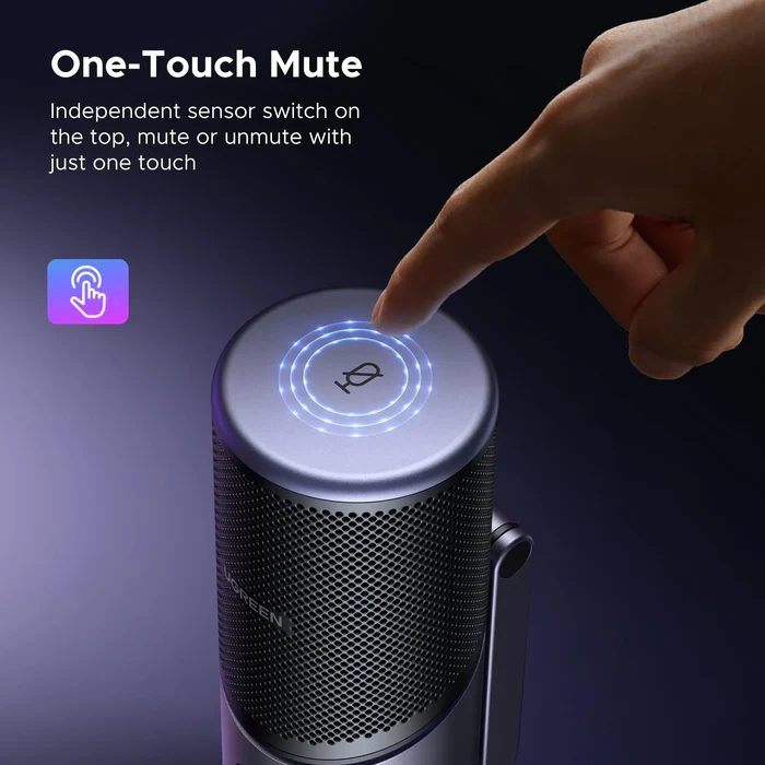 UGreen Desktop USB A-C Microphone for PC - Grey
