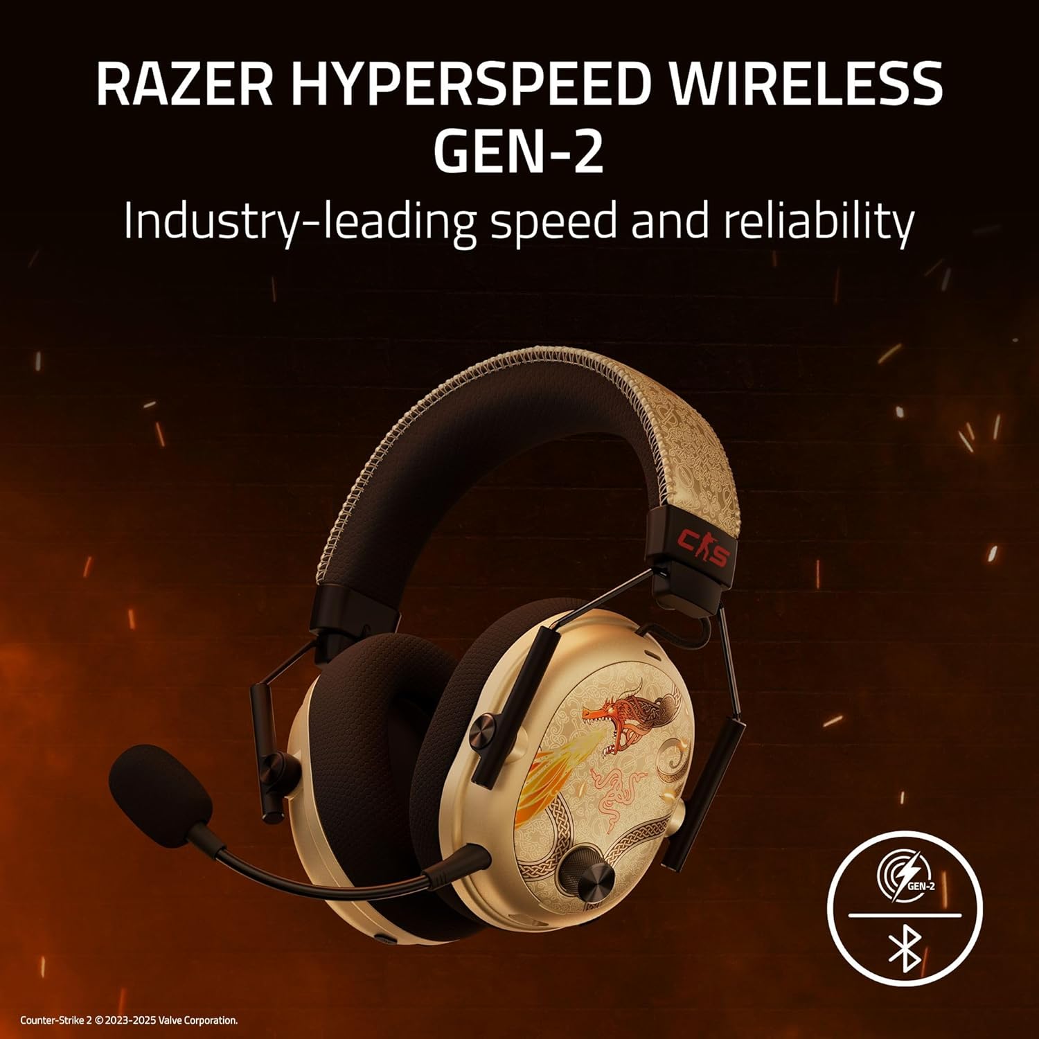Razer Black Shark V3 Pro Wireless ANC Esports Gaming Headset - Counter-Strike 2 Edition RZ04-05400800