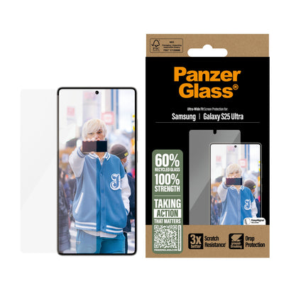 PanzerGlass Screen Protector Samsung S 2025 Ultra, Ultra-Wide Fit - Clear