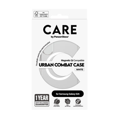 CARE by PanzerGlass Transparent Urban Combat Case with QI Compatible Samsung S25 - Clear