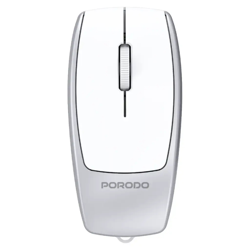 Porodo Wireless Mouse 1600DPI with Card Reader - Silver