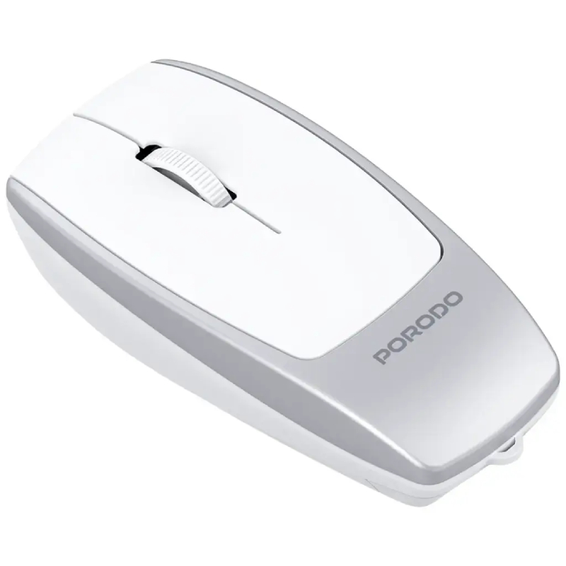 Porodo Wireless Mouse 1600DPI with Card Reader - Silver