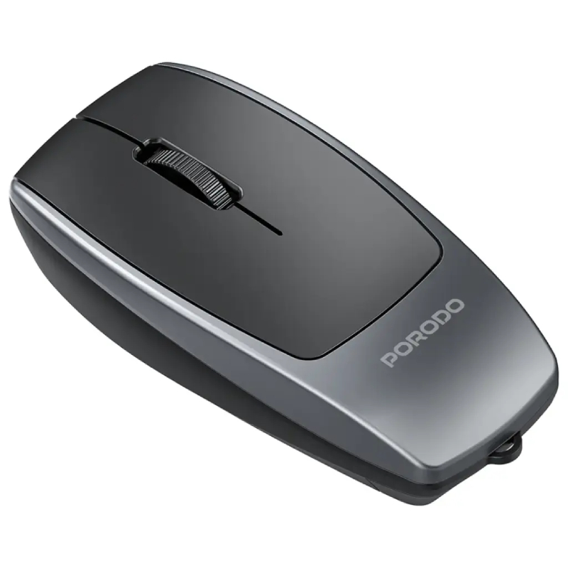 Porodo Wireless Mouse 1600DPI with Card Reader - Black