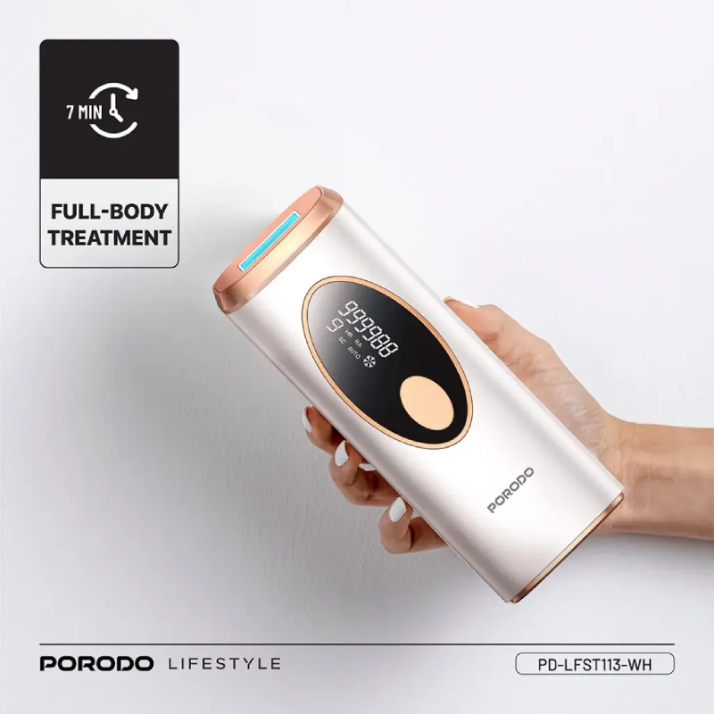 Porodo Lifestyle IPL Hair Removal Advanced Skincare Technology - White
