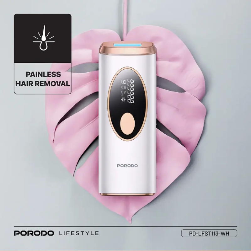 Porodo Lifestyle IPL Hair Removal Advanced Skincare Technology - White