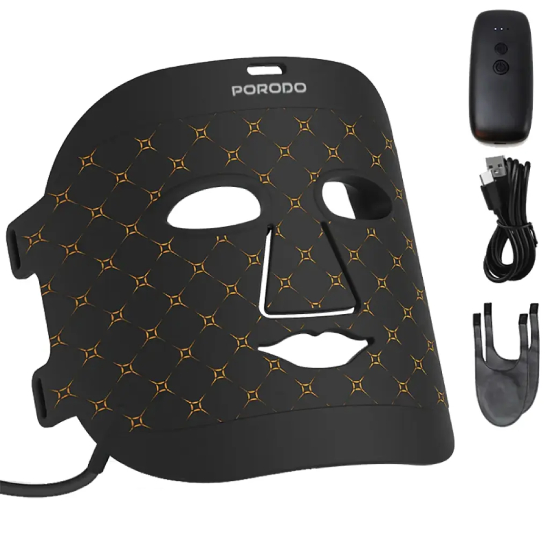 Porodo Lifestyle Red Light Therapy Face Mask - Black