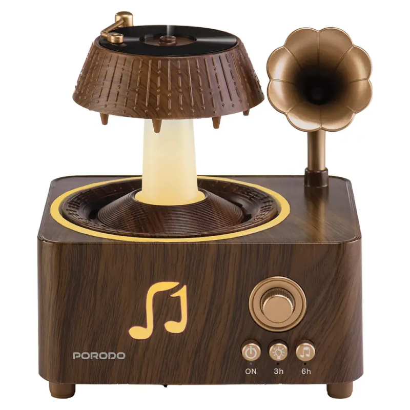 Porodo Lifestyle Concord Vintage Aroma Diffuser & Speaker - Brown
