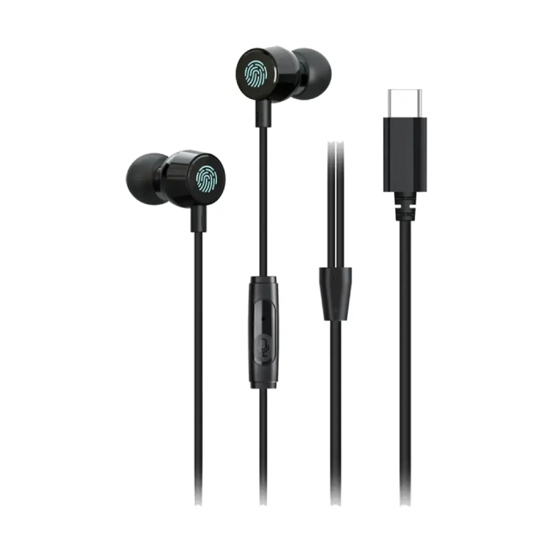 Porodo Soundtec Touch Controls Earphone - Black