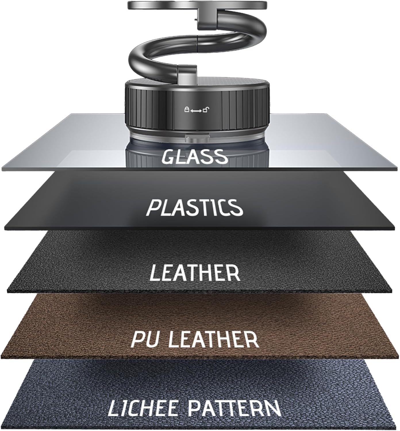 Porodo MagCurve Suction Phone Mount - Black