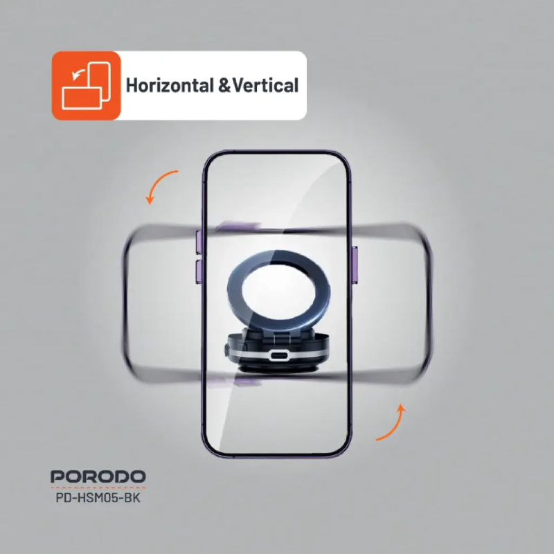 Porodo HS05 Vacuseal MagSafe Magnetic Mount - Black