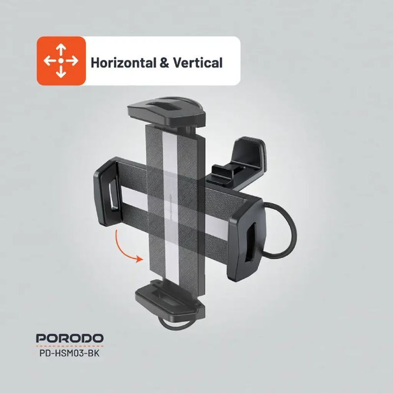 Porodo HS03 Universal Adjustable Tablet & Phone Mount - Black
