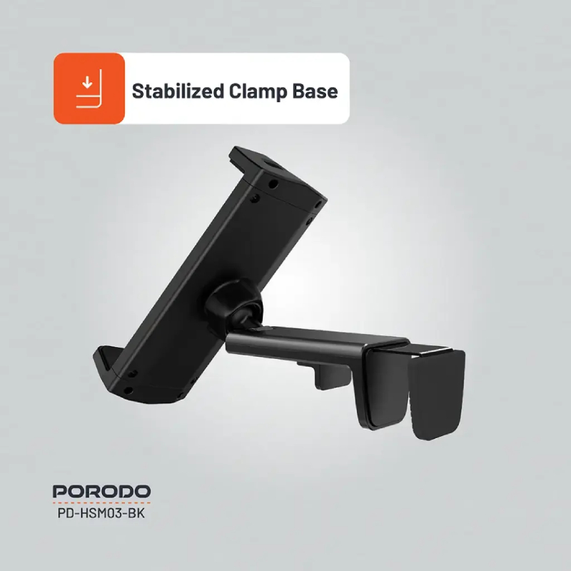 Porodo HS03 Universal Adjustable Tablet & Phone Mount - Black