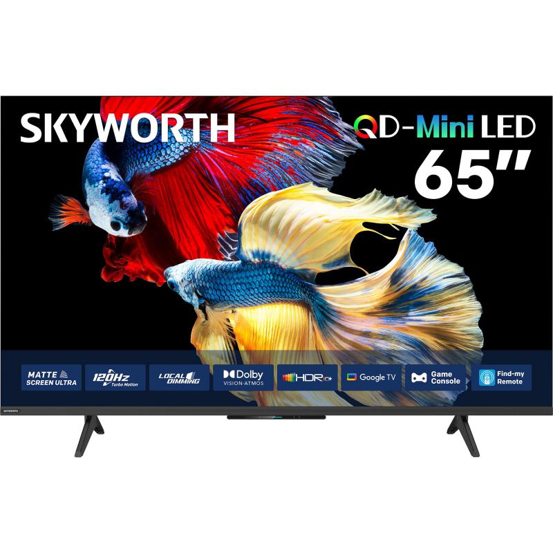 Skyworth 65-inch Mini LED UHD-4K Android Smart TV, Black - LED-65X6600H