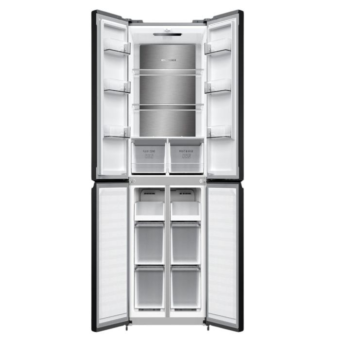 Panasonic 4 Door French Door Refrigerator, 446 Liters 15.8 CFT, Black - NR-DC60MSSKW