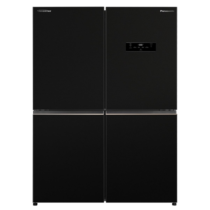 Panasonic 4 Door French Door Refrigerator, 446 Liters 15.8 CFT, Black - NR-DC60MSSKW