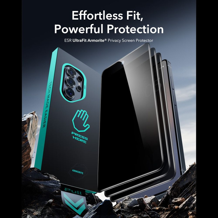 ESR Galaxy S26 Ultra Armorite (UltraFit Tray) Privacy Screen Protector - Clear