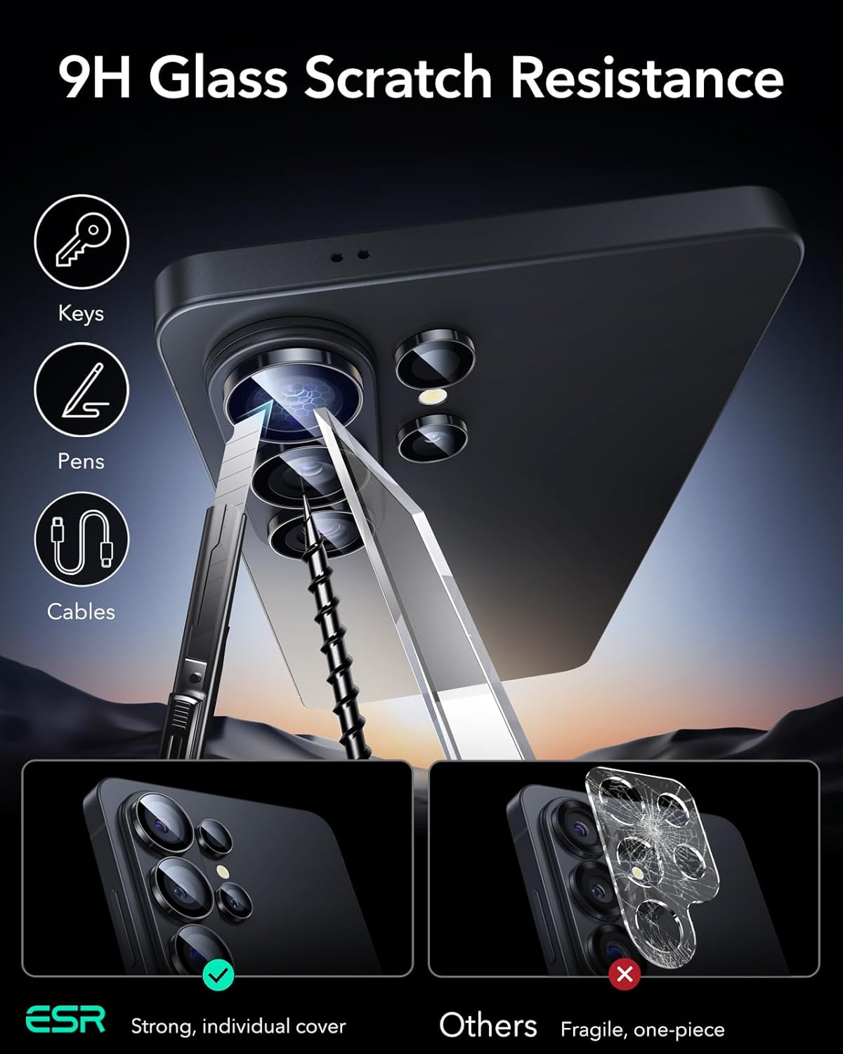 ESR Galaxy S26 Ultra Armorite Camera Glass Protectors - Clear