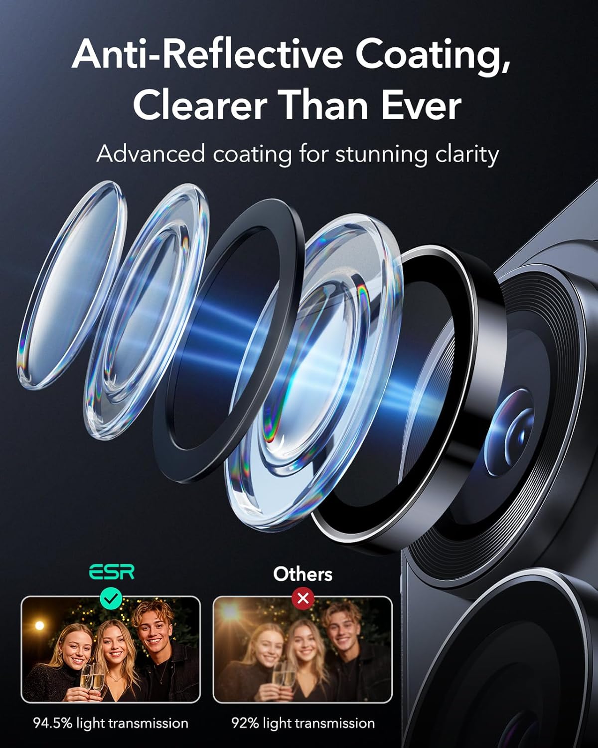 ESR Galaxy S26 Ultra Armorite Camera Glass Protectors - Clear