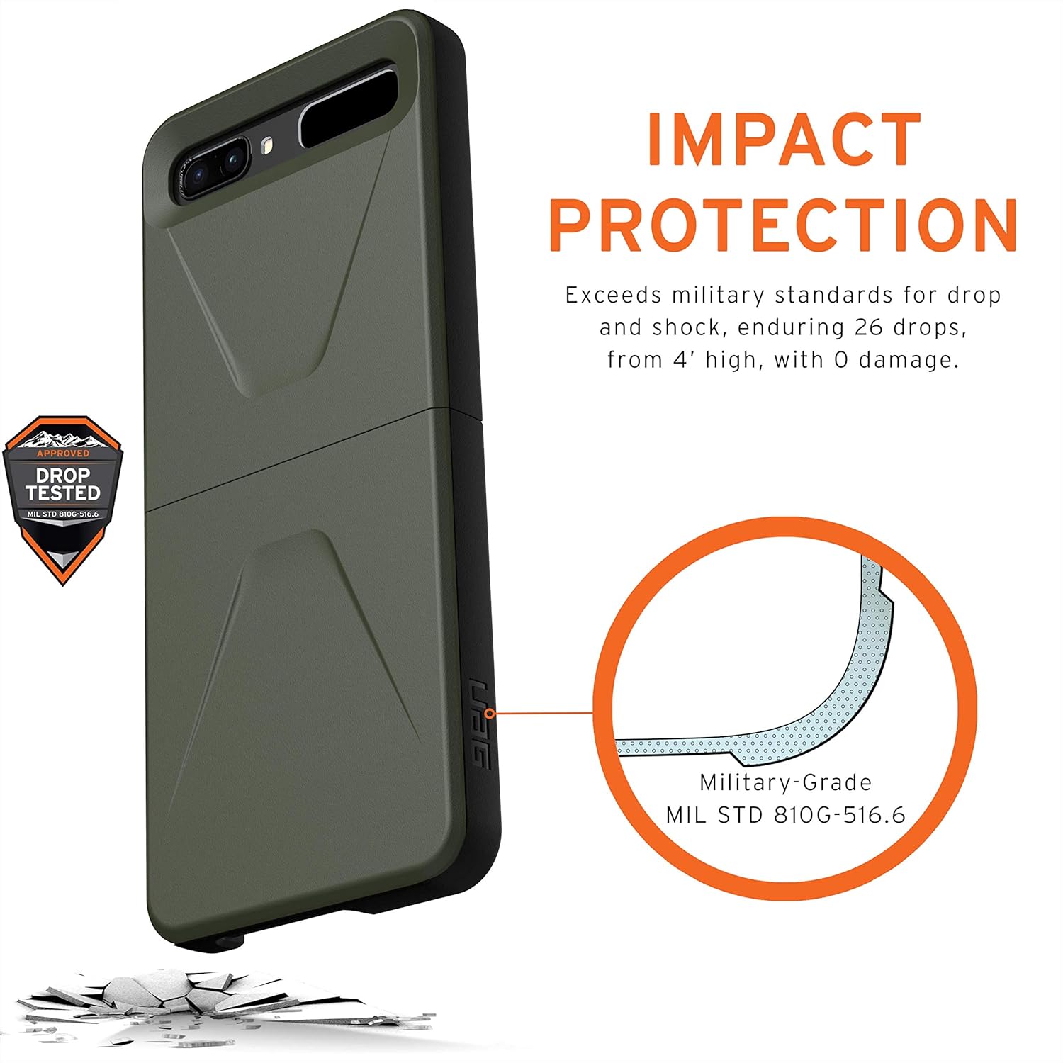 UAG Samsung Galaxy Z Flip Civilian Case - Olive