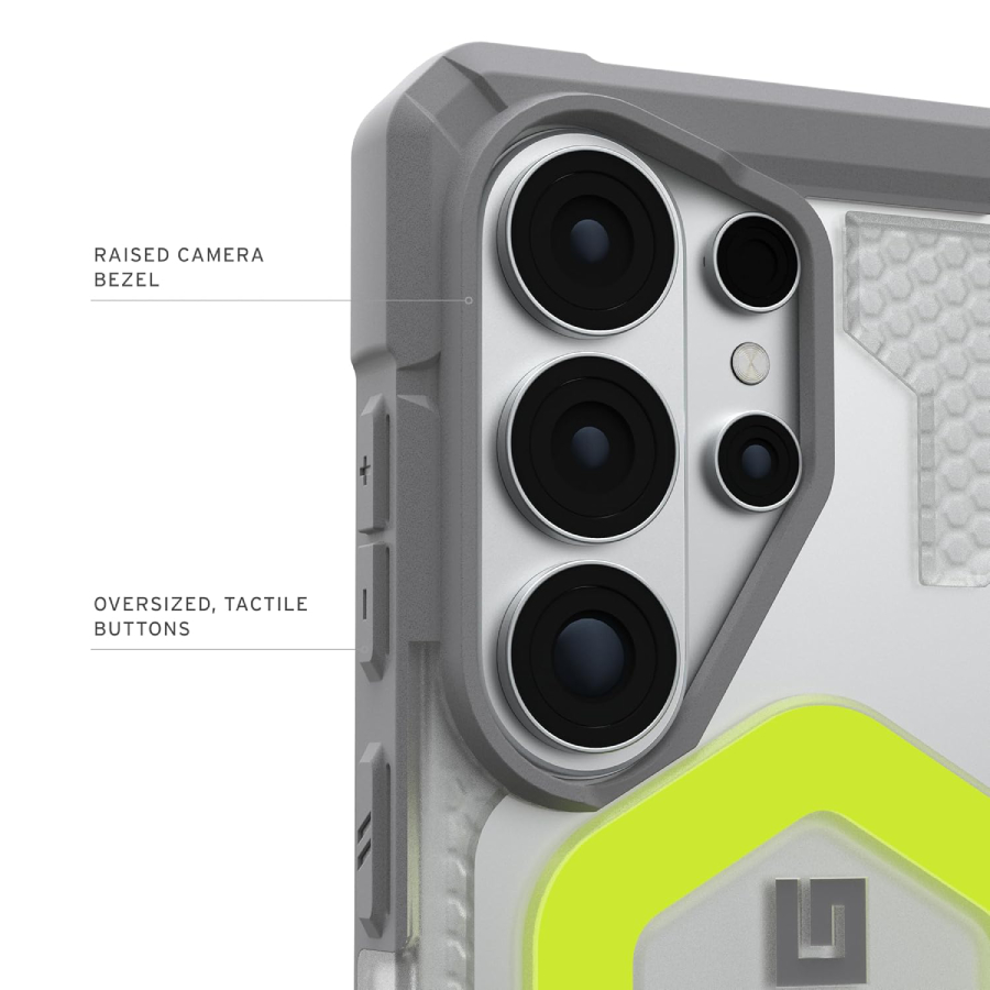 UAG Samsung Galaxy S26 Ultra Pathfinder Clear with Magnet with Lanyard Case - Active Neon