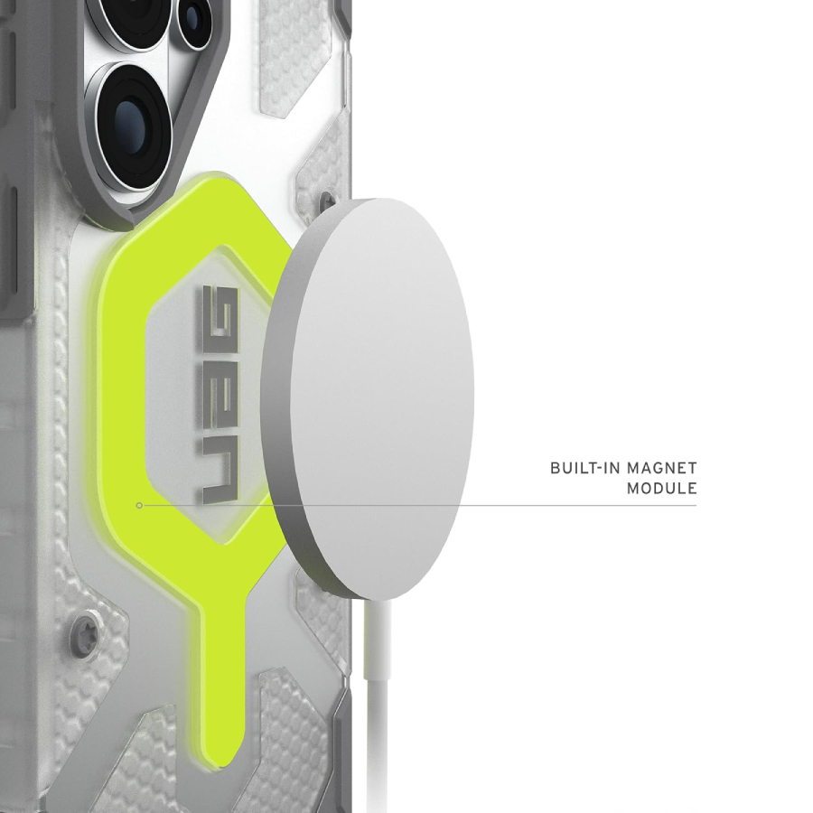 UAG Samsung Galaxy S26 Ultra Pathfinder Clear with Magnet with Lanyard Case - Active Neon