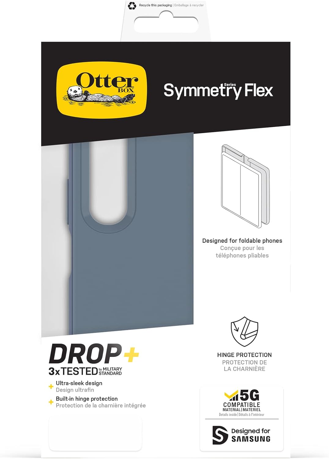 OtterBox Samsung Galaxy Z Fold 4 Symmetry Flex Case - Blue