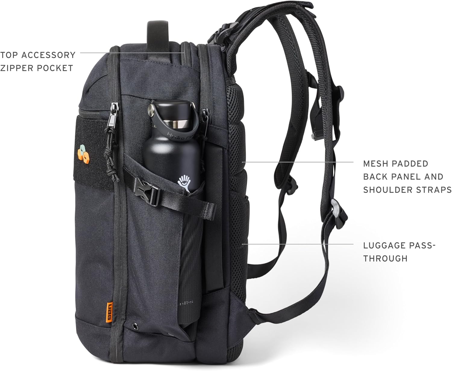 UAG Premium Tech Backpack 24L Monarch, Multiple Zipper Compartments - Black