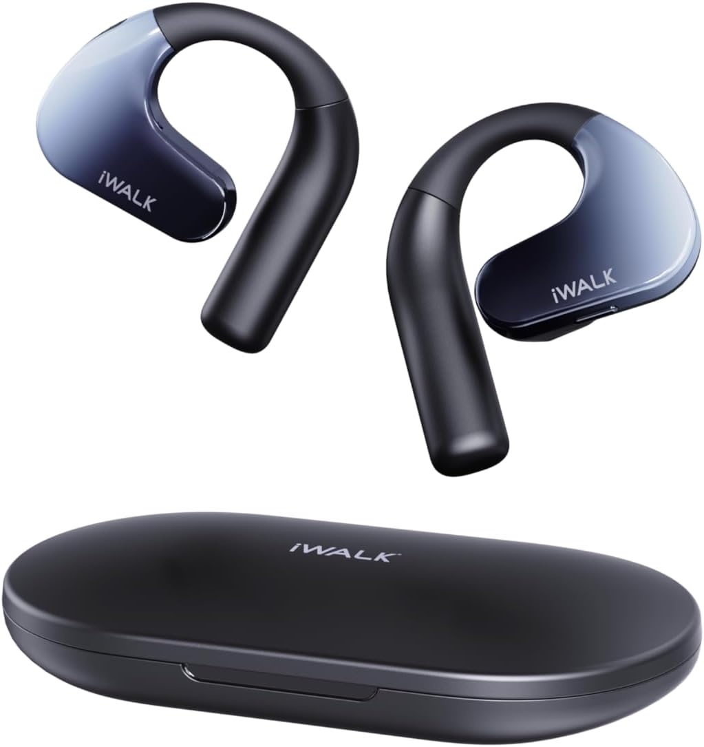 iWalk Amour Duo Candy Open Ear Headphones, Bluetooth 5.3 - Black