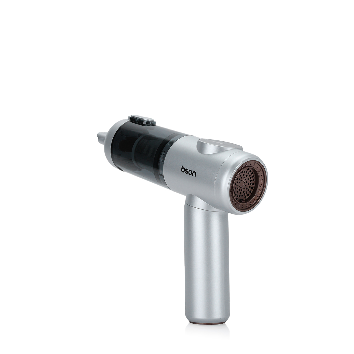 Bson 180&deg; Twister Portable Vacuum - 180&deg; Rotation, 3 Suction Modes, 0.2L Dust Container - Silver