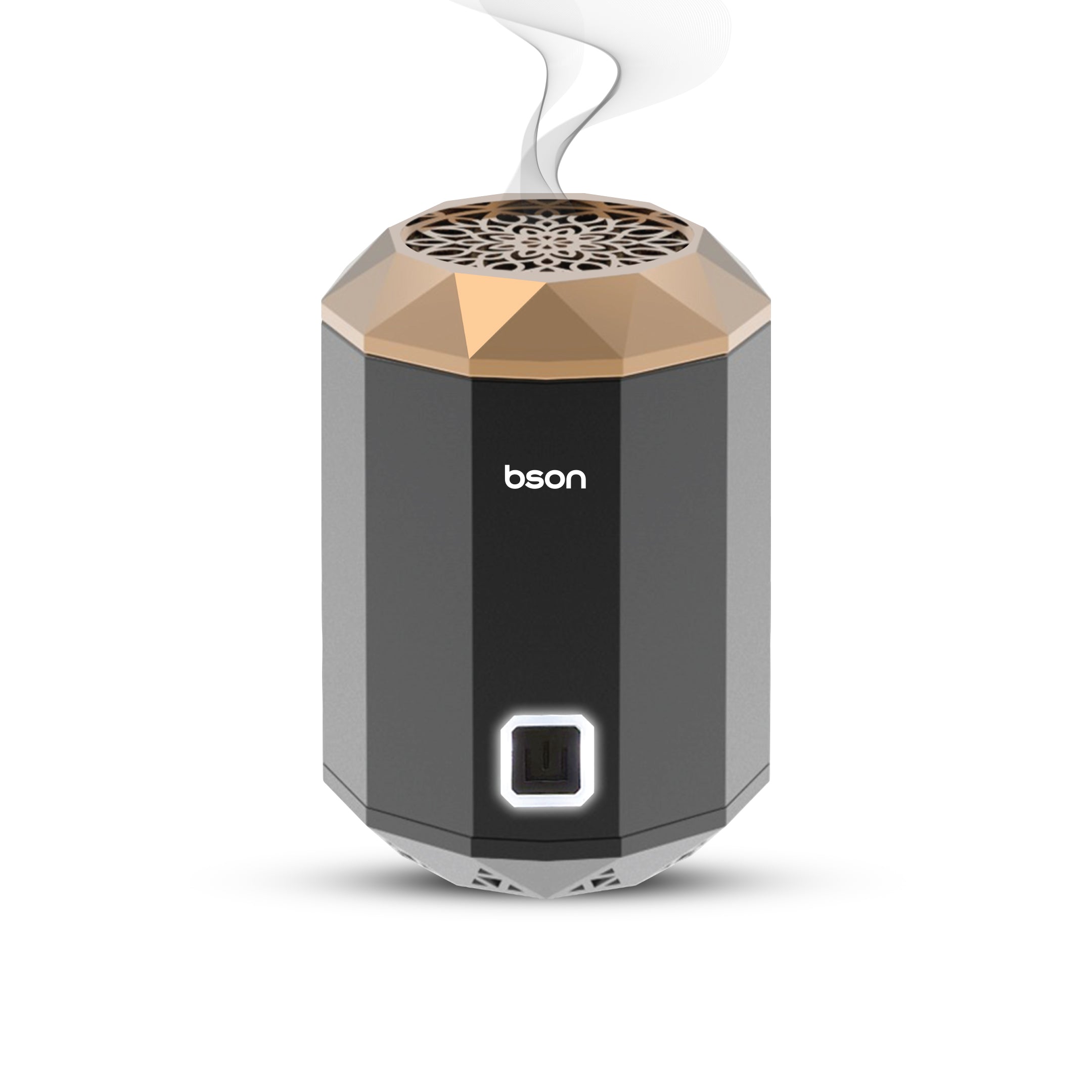 Bson Classy Bhukoor Incense Burner,15 uses per recharge, 90 Sec auto shut-off - Black