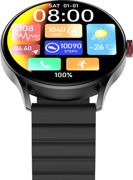 IMIKI Smart Watch TG1 Android iOS, Amoled touch - Black