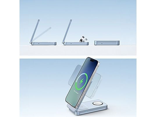 UGREEN 25W 3-in-1 Magnetic Wireless Charger, Sea Blue - W757-65901