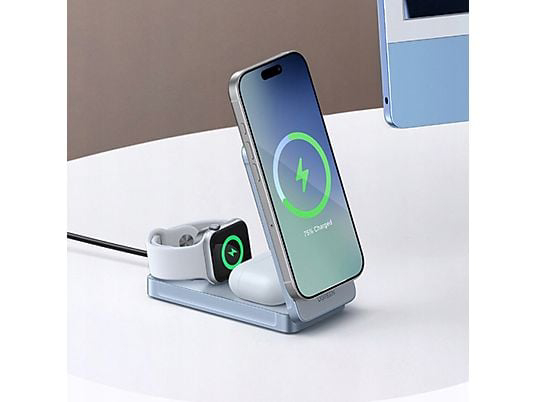 UGREEN 25W 3-in-1 Magnetic Wireless Charger, Sea Blue - W757-65901