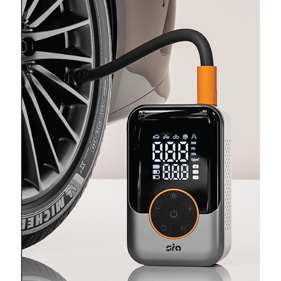 SIA Electric Air Pump, Wireless, Digital Display + USB - Black