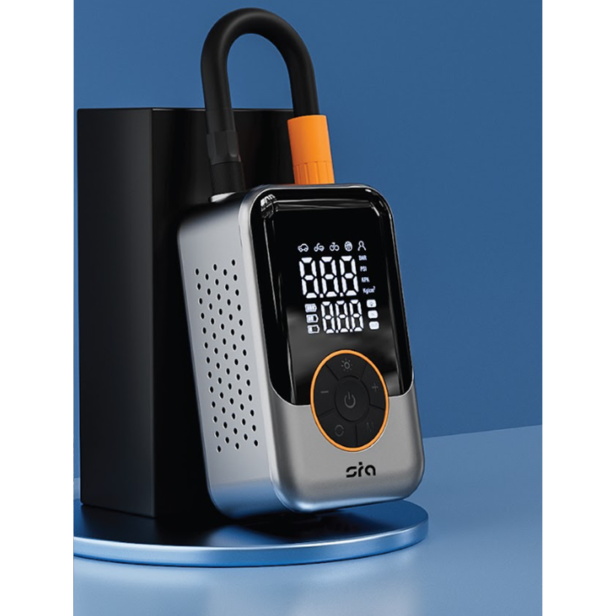 SIA Electric Air Pump, Wireless, Digital Display + USB - Black