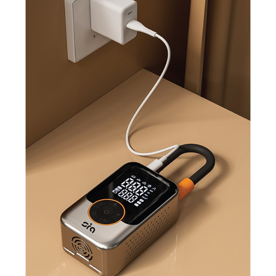 SIA Electric Air Pump, Wireless, Digital Display + USB - Black