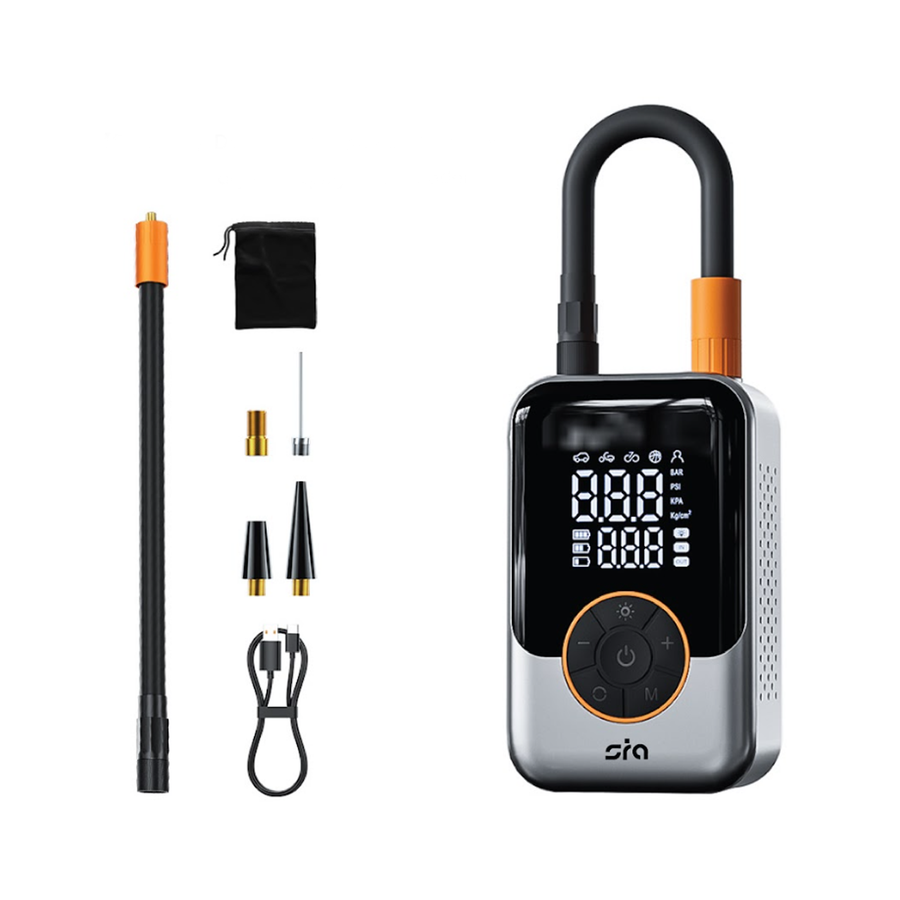 SIA Electric Air Pump, Wireless, Digital Display + USB - Black