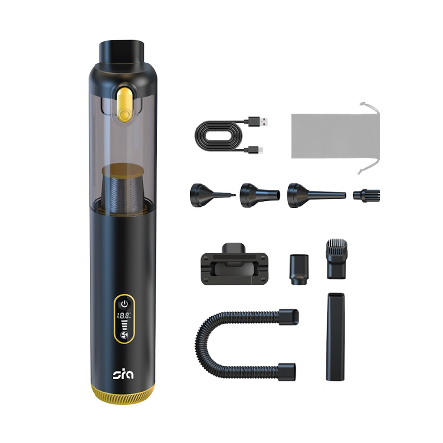 SIA Car Vacuum 3 Gears 18kpa With Two Filters - Black