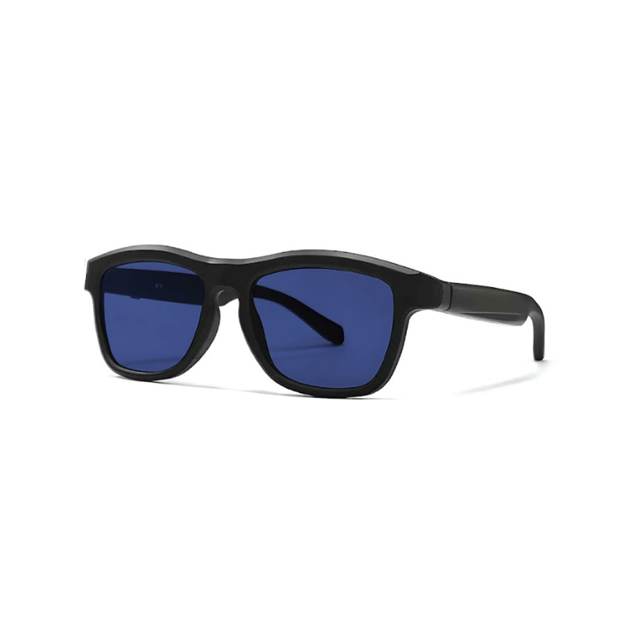 SIA Smart UV Sun Glasses with Color Change System, Speaker, and AI Translation - Blue Lens