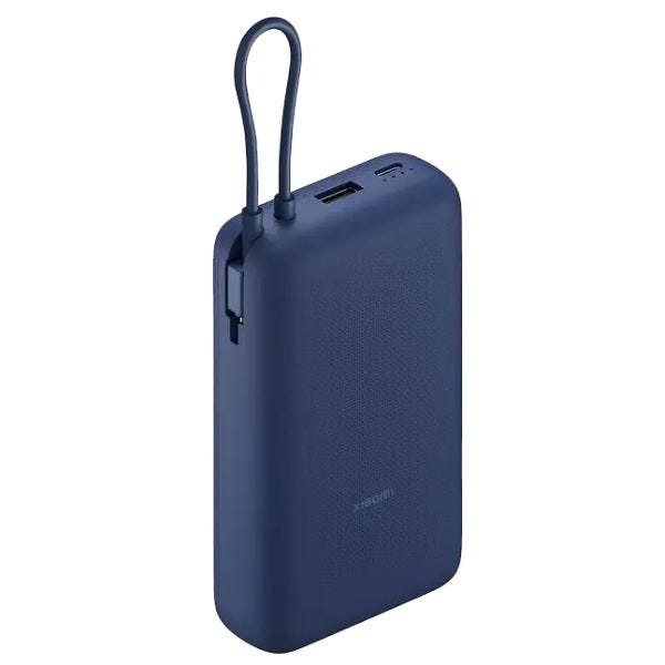 Xiaomi Power Bank 20000mAh 33W, Integrated Cable, 33W Fast Charging - Blue