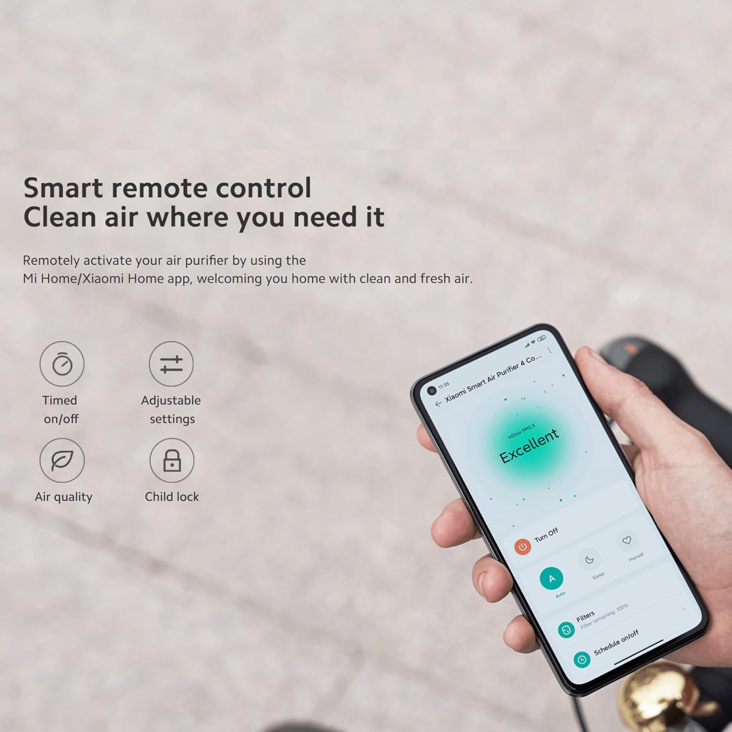 Xiaomi Smart 4 Compact Portable Air Purifier - White