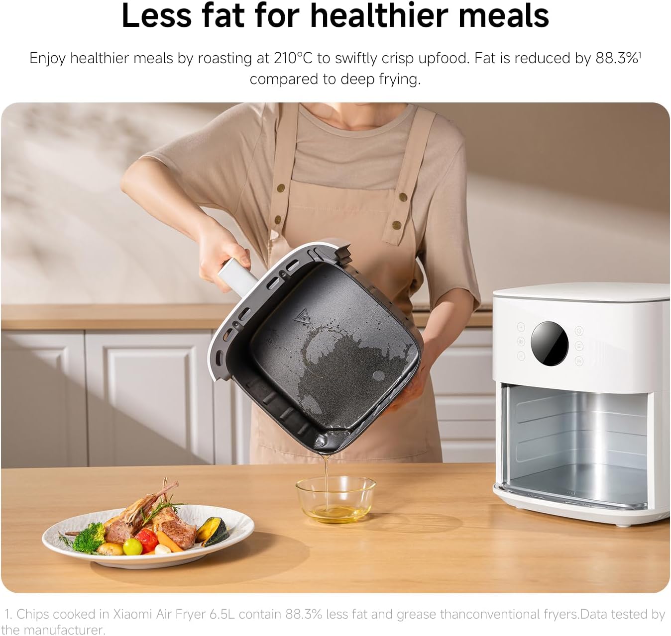 Xiaomi Air Fryer 6.5L Black UK, 1700W Power - Black