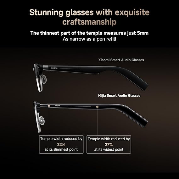 Xiaomi Mijia Smart Audio Glasses Pilot-Style - Black