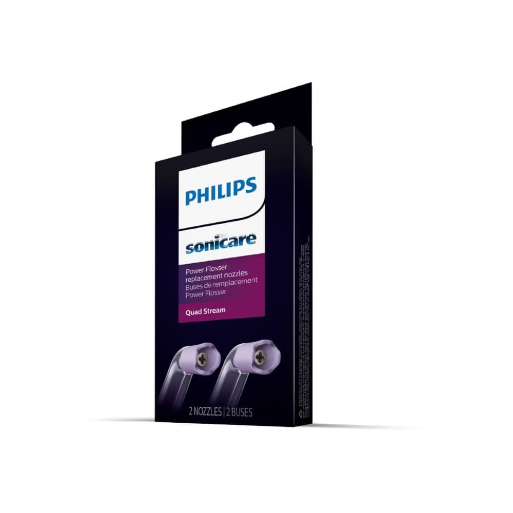 Philips Power Flosser Replacement Nozzles Quad Stream - White