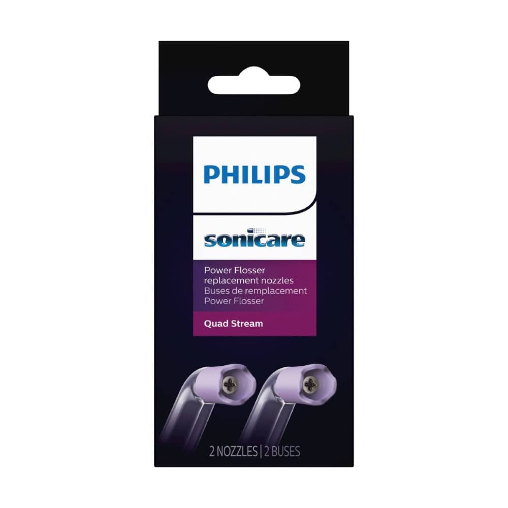 Philips Power Flosser Replacement Nozzles Quad Stream - White