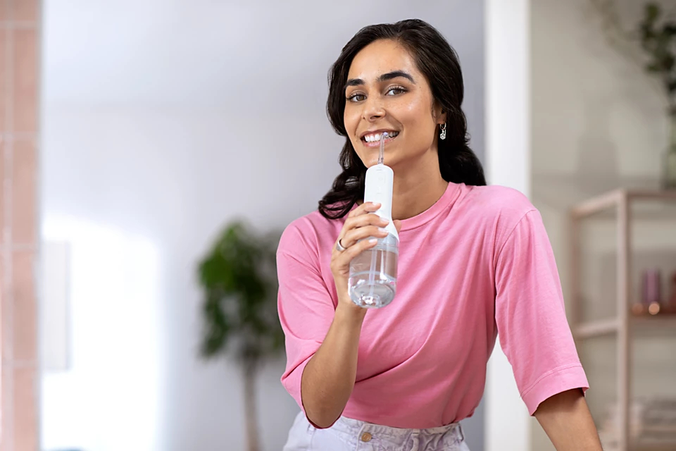 Philips Sonicare Cordless Power Flosser 3000 Oral Irrigator High End - White
