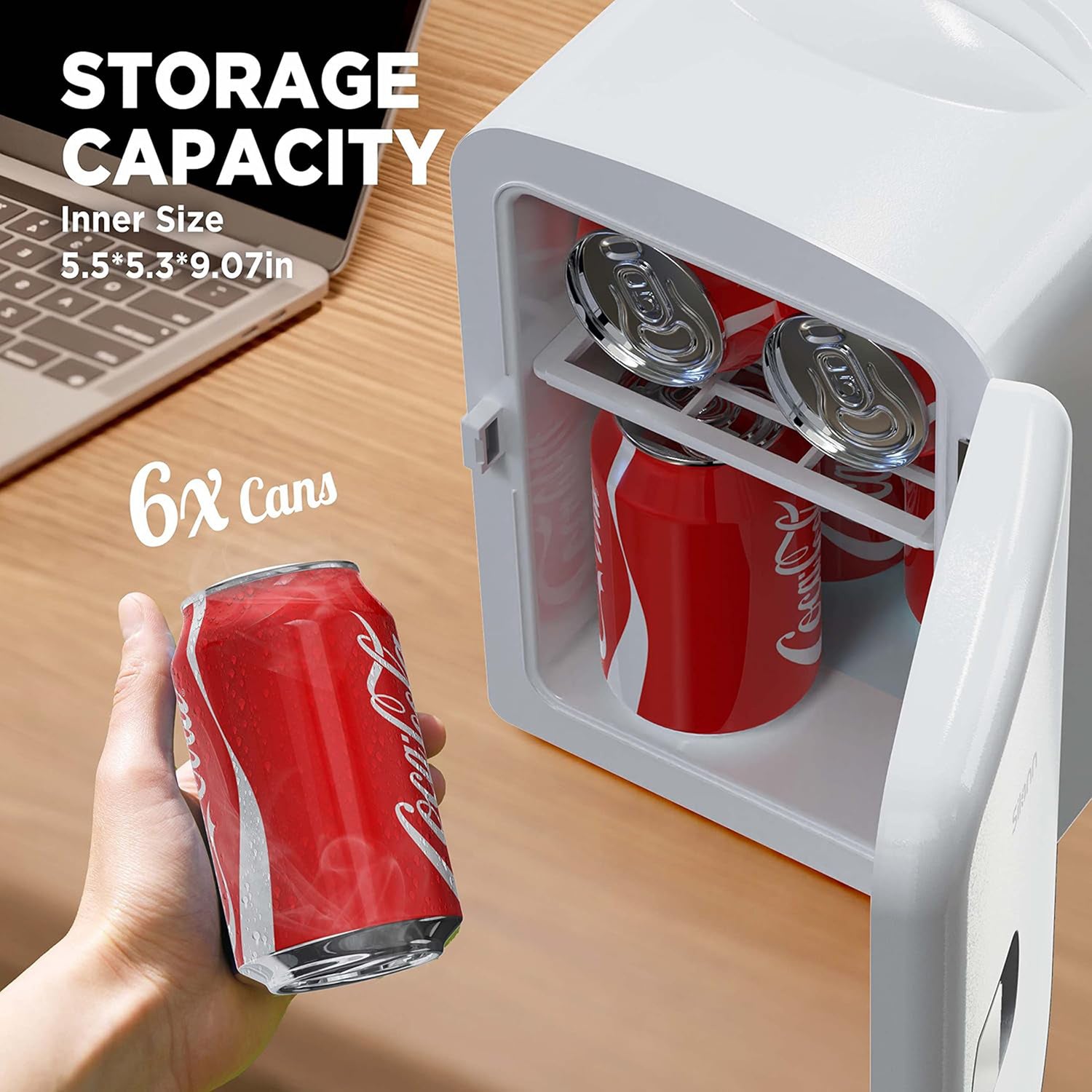 Silonn Mini Fridge, 4-Litre - Teal Green