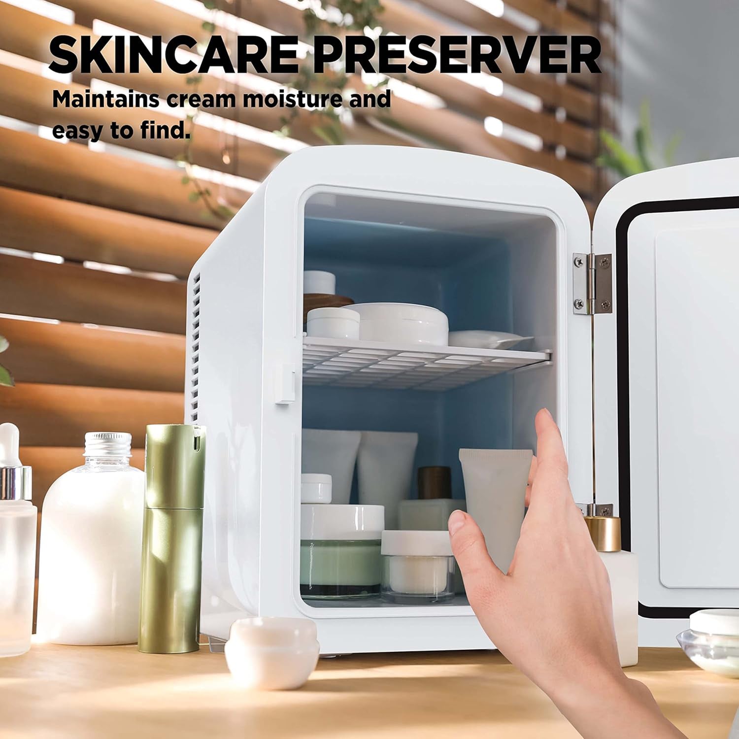 Silonn Mini Fridge, 4-Litre - Teal Green